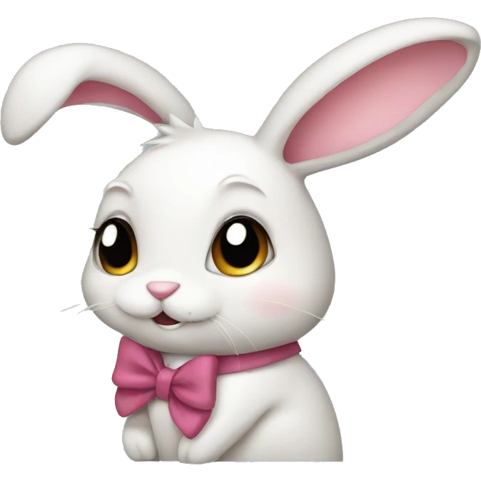 Bunny with bow emoji