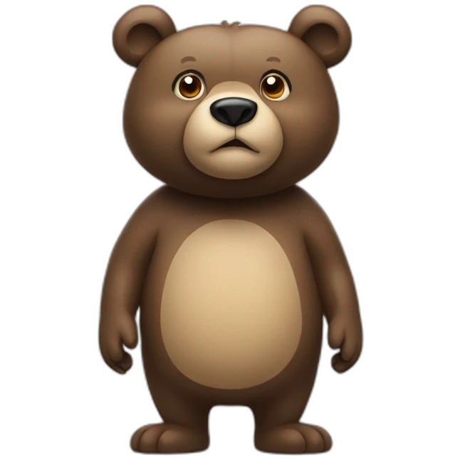 Toon Bear standing emoji