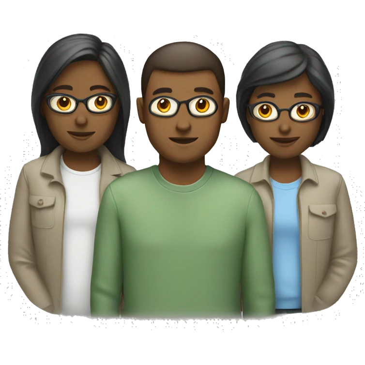 three people programming together emoji