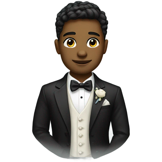 formal boys in stylish attire wedding emoji