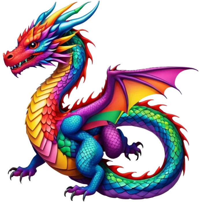 Rainbow dragon tattoo  emoji