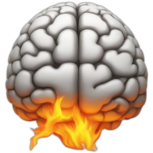 brain on fire emoji