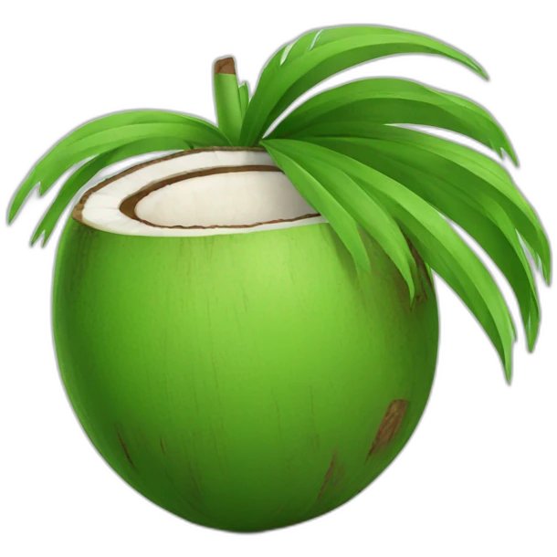 Green coconut emoji