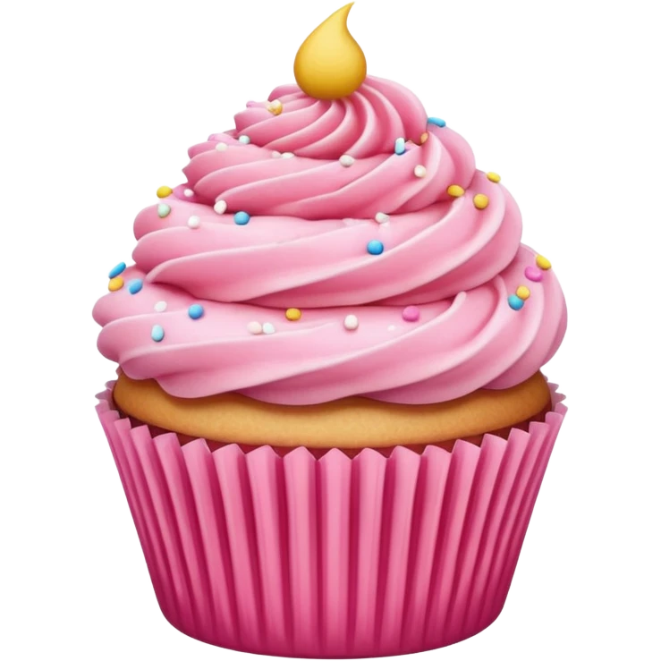 Cupcake with pink icing emoji