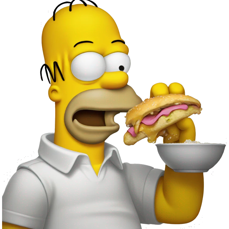 Homer Simpson eating emoji