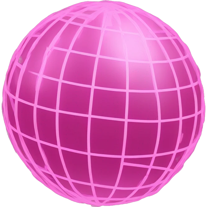 Pink connected network globe   emoji
