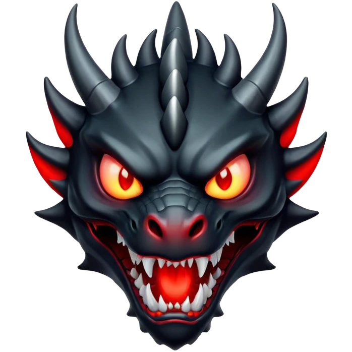  black dragon face emoji