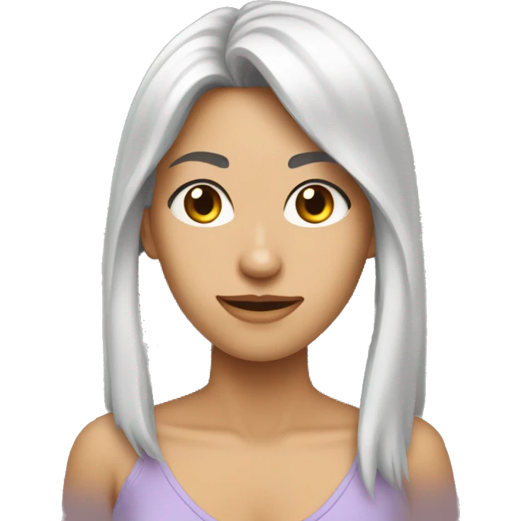 Девушка брюнетка думает emoji