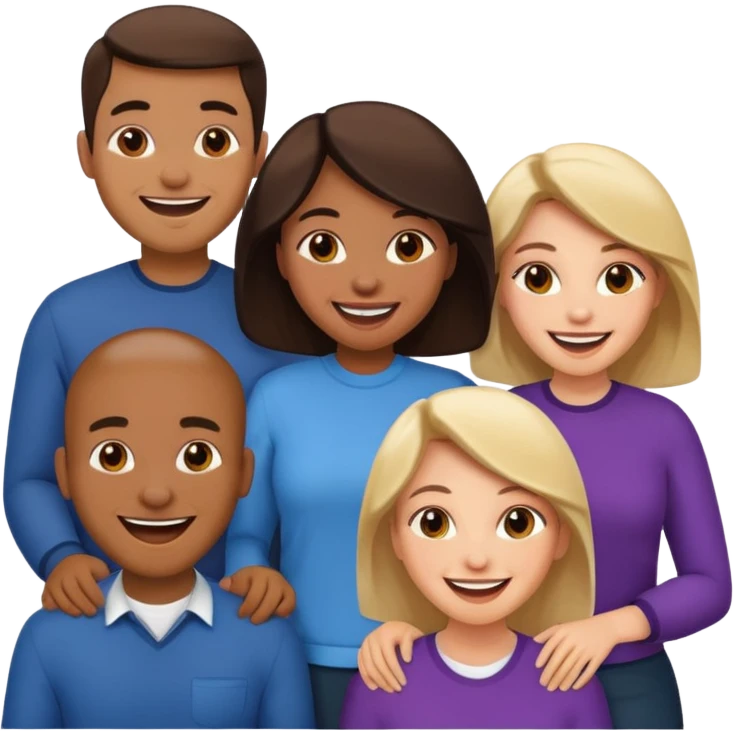 a group of 5 people all of diiferent ages  3men  2 women emoji