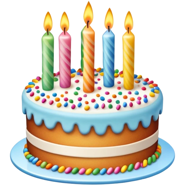 birthday cake with candles emoji