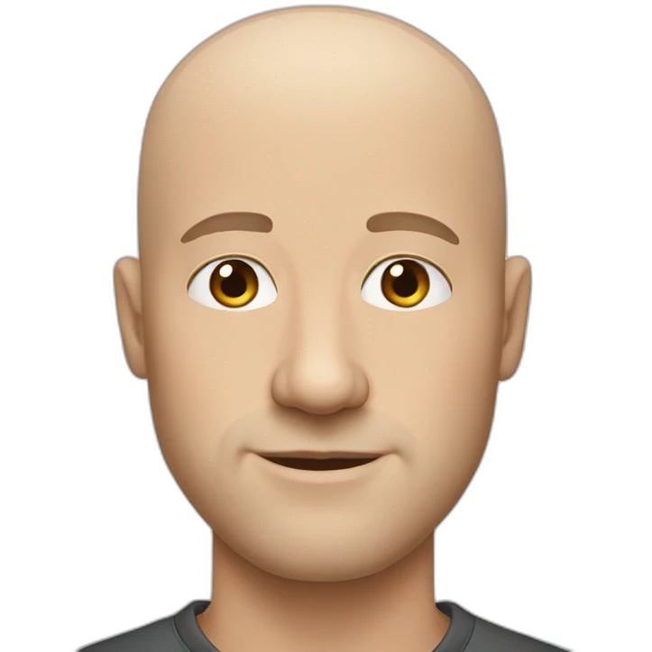 Bald white man emoji