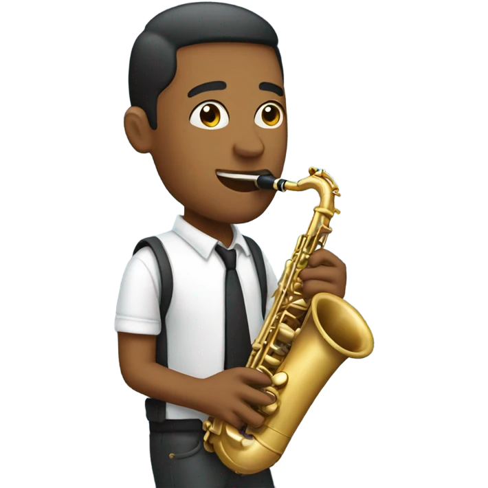 Guy playing the saxophone  emoji