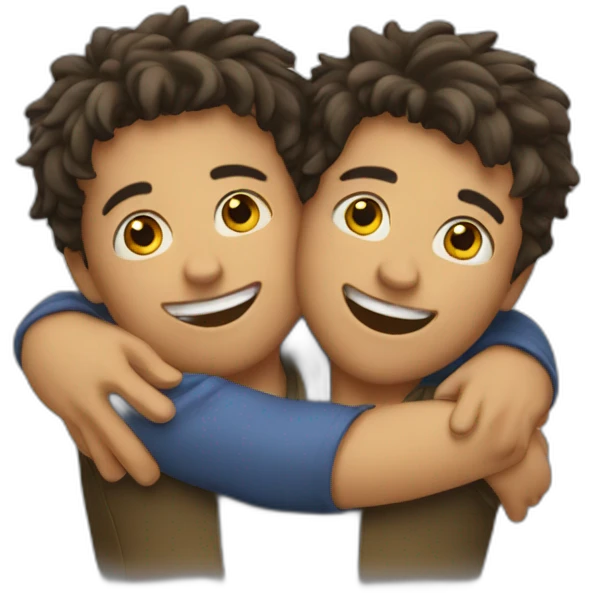 HUG 2 boys emoji