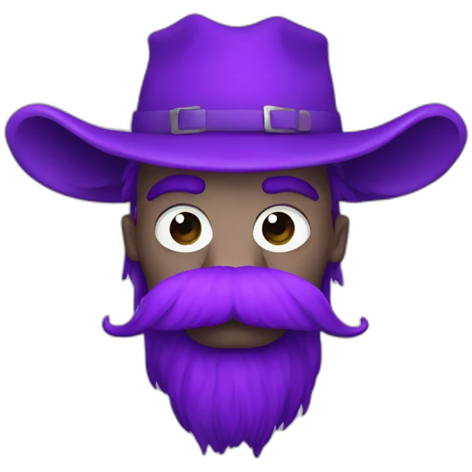 purple yak moustache emoji