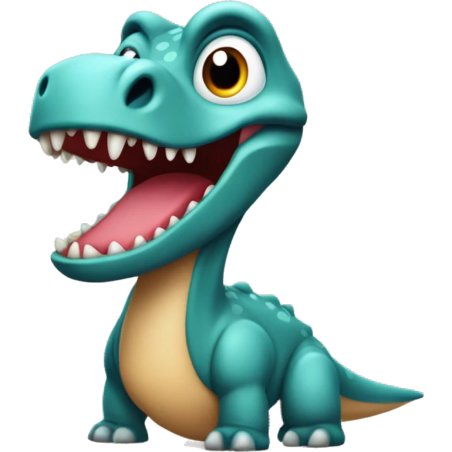 Dino mit süßen Lächeln & Herzen emoji