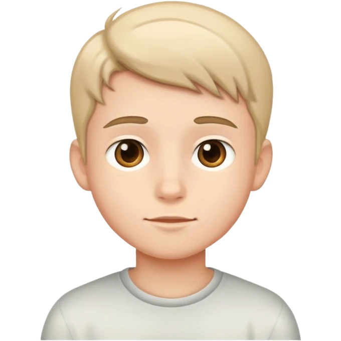 casual solo portrait of boy  emoji