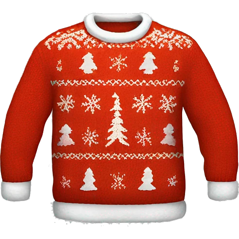 Red Christmas sweater emoji