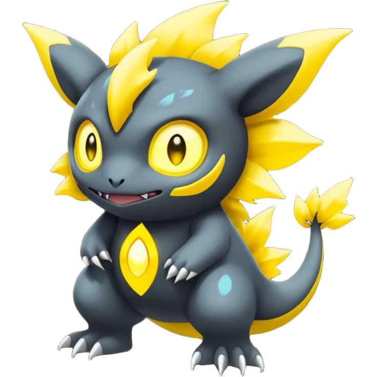 Elemental Dark-type-Electric-type natural Pokémon-Fakémon-creature emoji