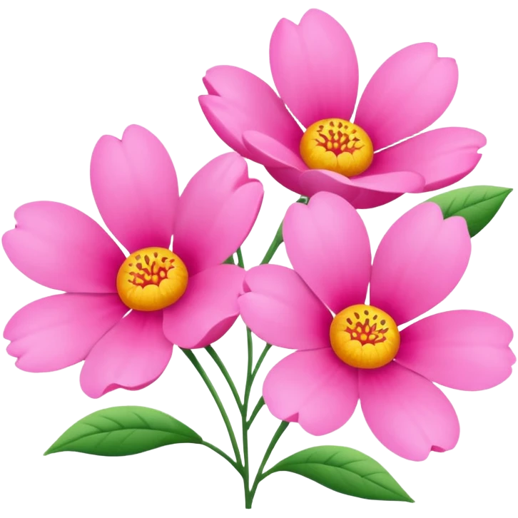 Pink flowers emoji