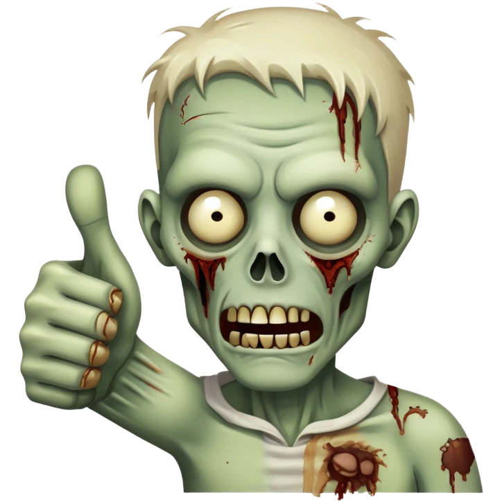 zombie giving thumbs up emoji