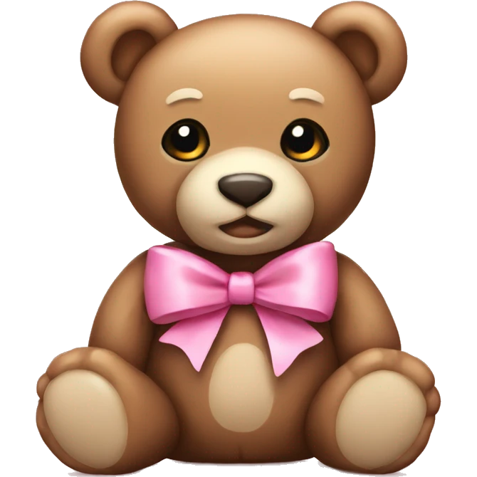 teddy bear with pink bow  emoji