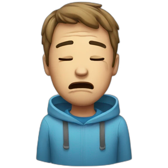 Man crying from pain emoji