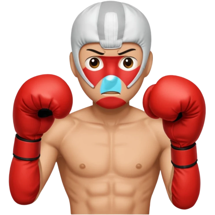 Saitama red hand punch with a boxing glove emoji
