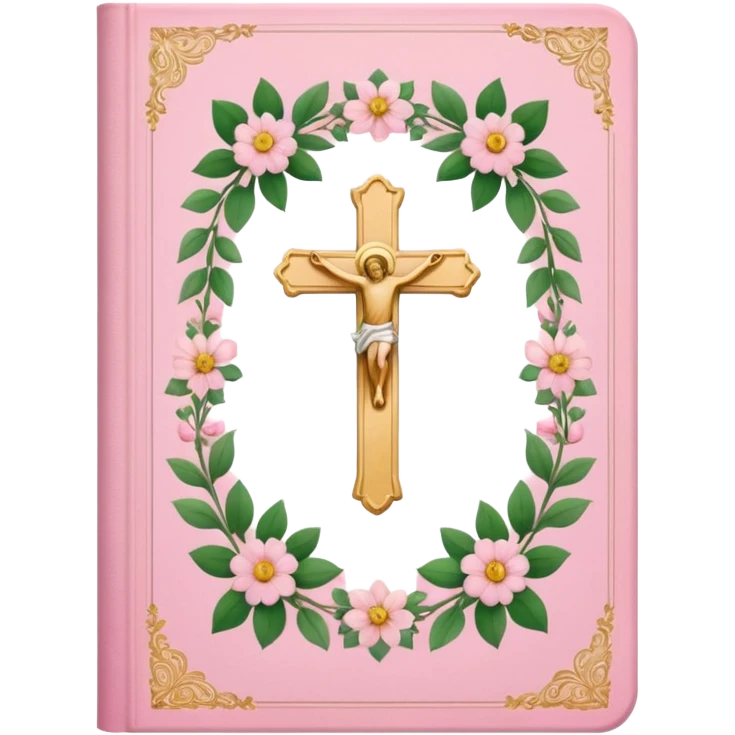 make a catholic catechism with very girly pink tones emoji