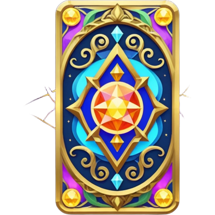fantasy magic tarot card low poly emoji