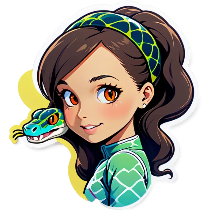 snake with girl head emoji