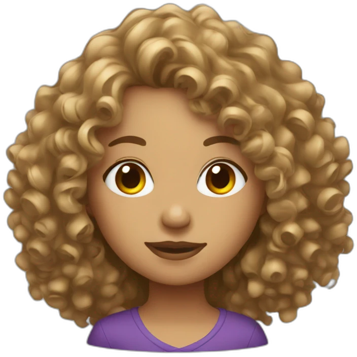 camera woman curly hair emoji