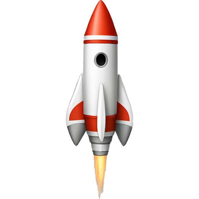 make me an image of rocket but replace the rocket with capitalized letter A emoji