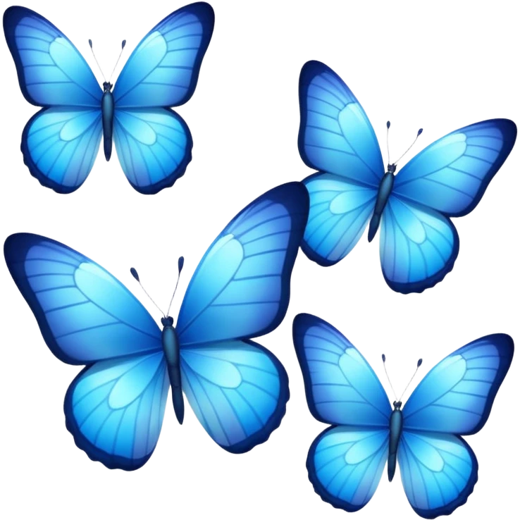 Blue butterflies emoji