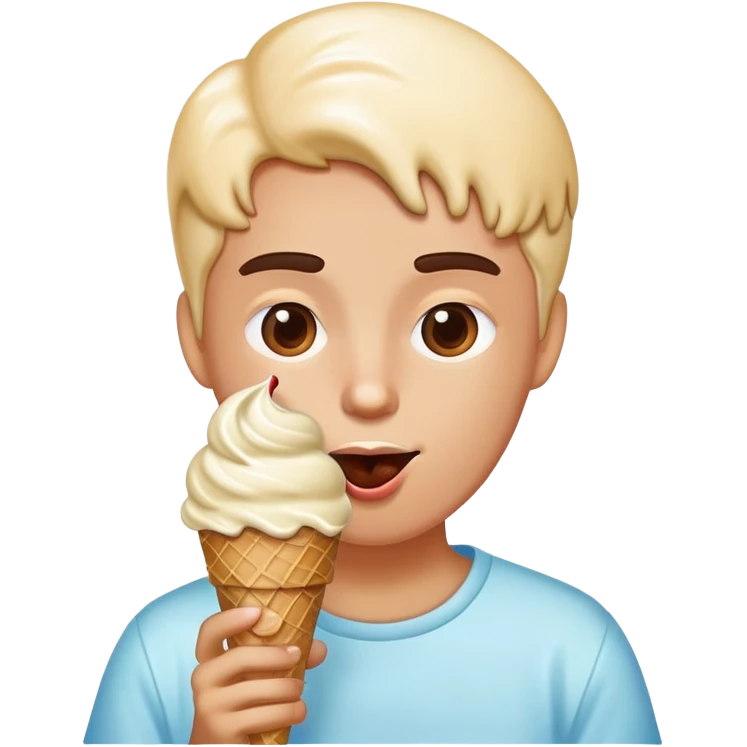Person eating ice cream  emoji