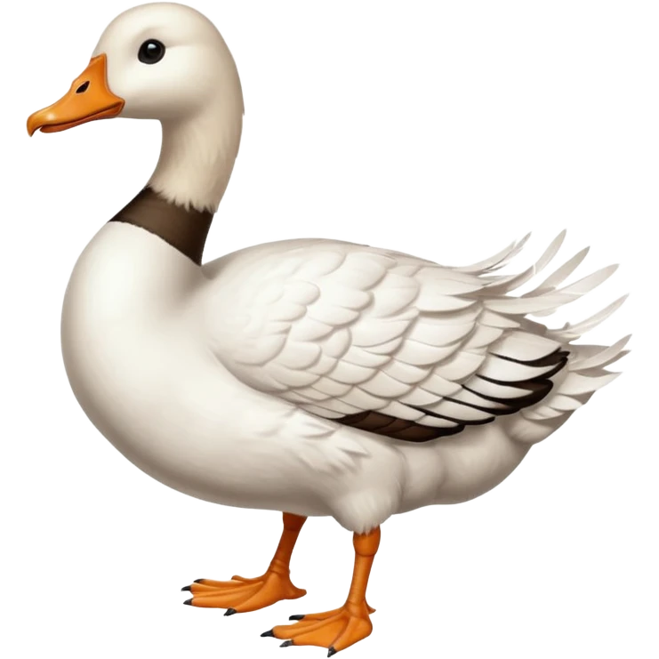 goose with a human feet emoji
