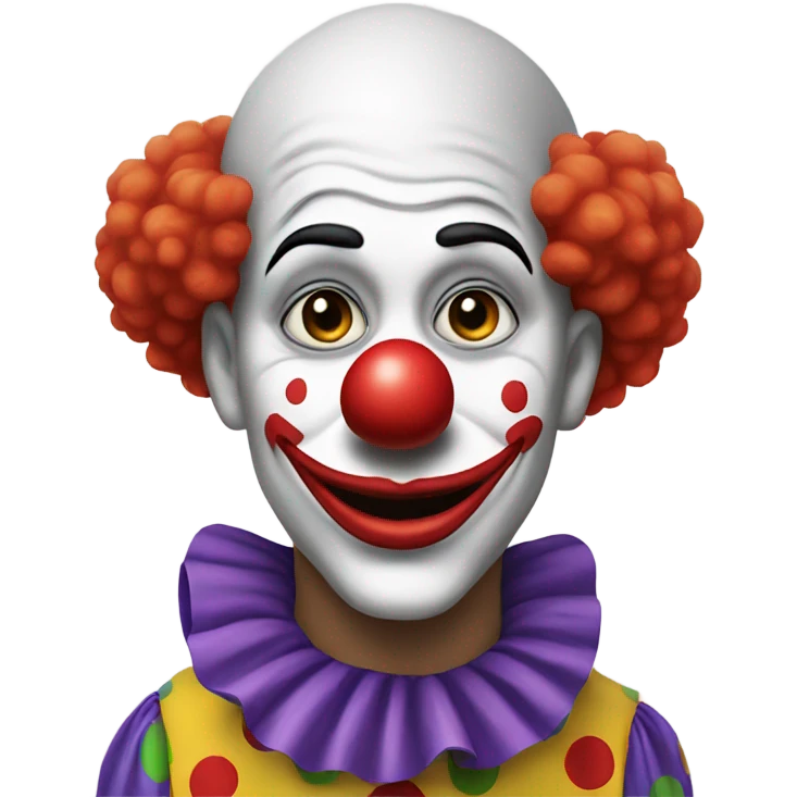 Thinking clown emoji
