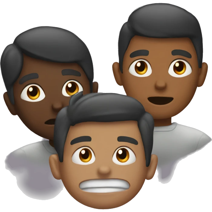 Three boy fight for one girl emoji