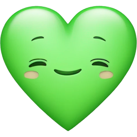 Light green love heart  emoji