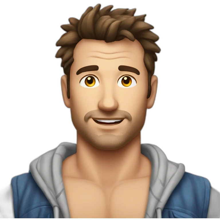 Robert Scott Wilson as a beach bum emoji
