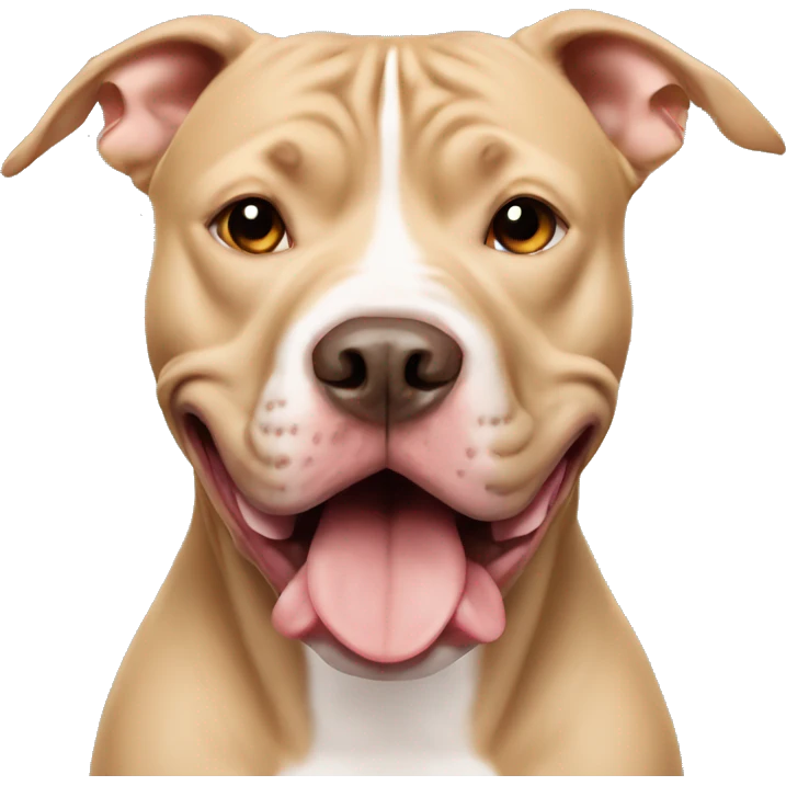 Hungry beige pitbull emoji