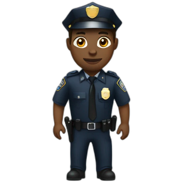 police track a black man emoji