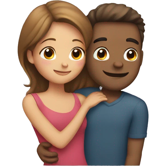 guy and girl hugging emoji