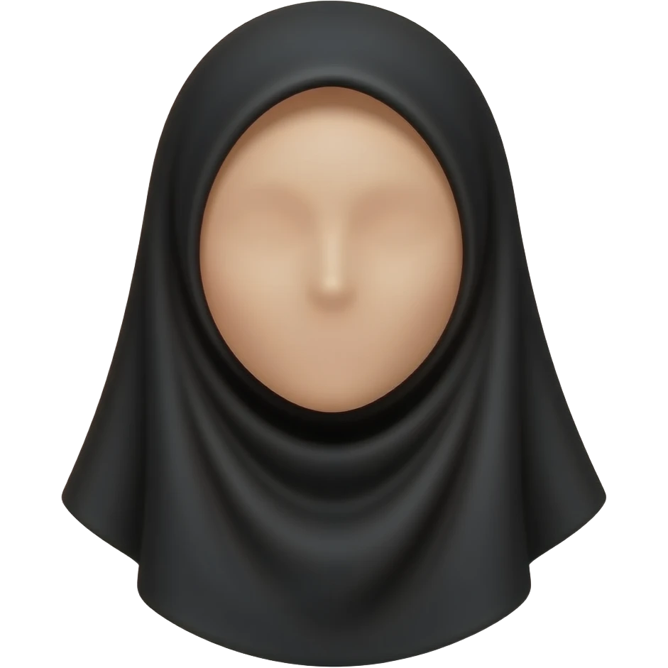black hijab hanging emoji