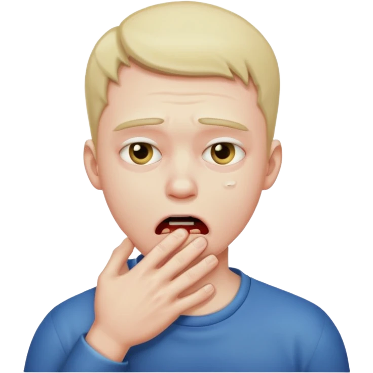 Man choking himself emoji