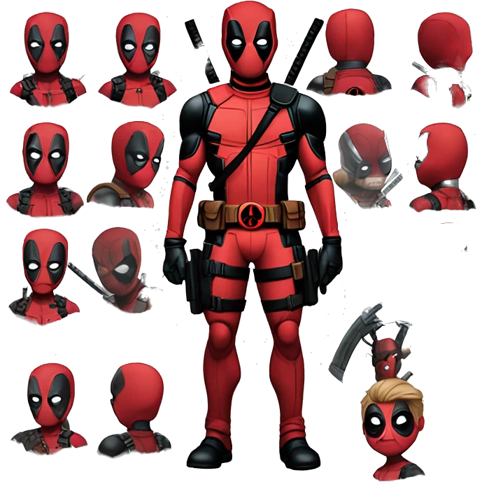 Deadpool qui fait semblant d'être mort emoji