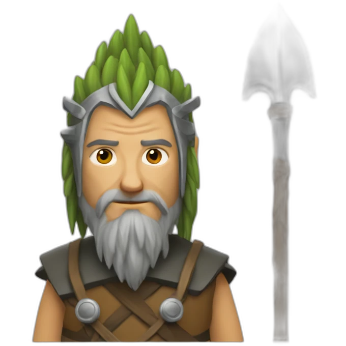 Druide gaulois en pleine réflexion  emoji