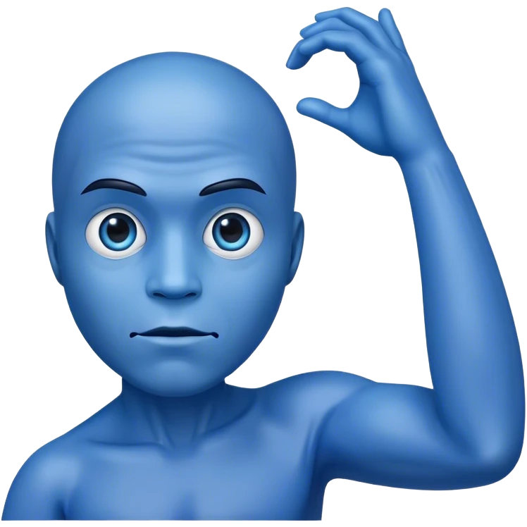 Bonhomme bleu emoji