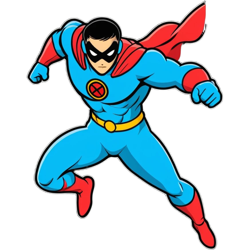 Omni Man bold colors, dynamic action emoji