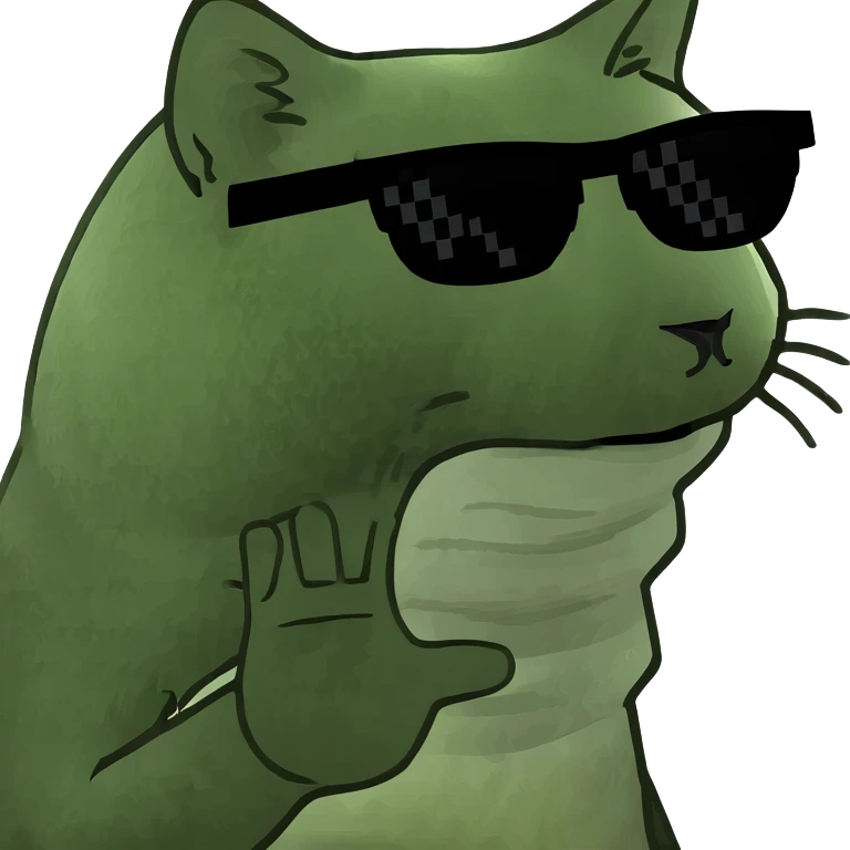 Cat with sunglasses emoji