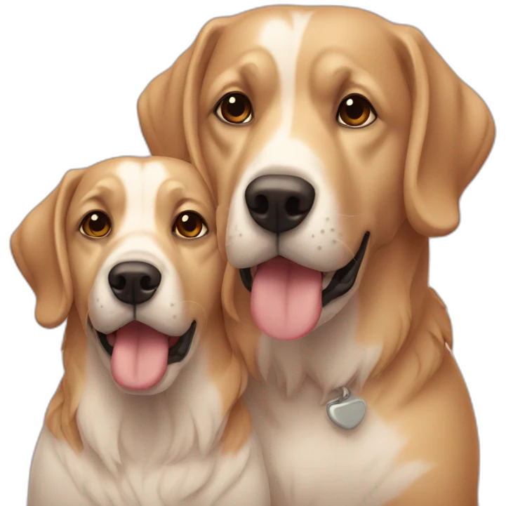 couple de chien emoji